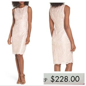 NWT! VINCE CAMUTO Sequin Sheath Dress Light Pink